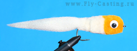 Ghost Fiber Orange Head Jerk Bait щука нахлыстом, ловля щуки нахлыстом, стримеры для щуки